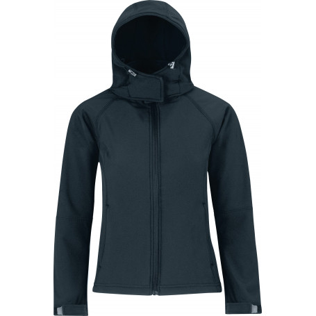 Veste capuche femme softshell b&c