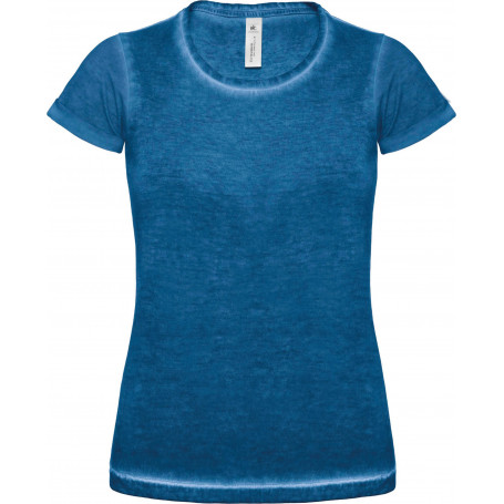 T-shirt femme tendance en Single Jersey teinté à froid