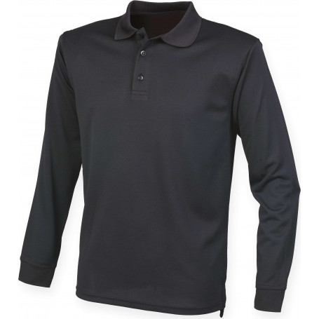 Polo homme manches longues respirant en Cool Plus