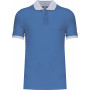 Polo piqué bicolore homme