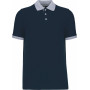 Polo piqué bicolore homme