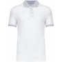 Polo piqué bicolore homme