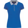 Polo piqué bicolore femme