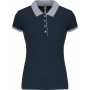 Polo piqué bicolore femme