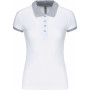 Polo piqué bicolore femme