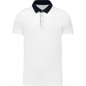 Polo jersey bicolore homme