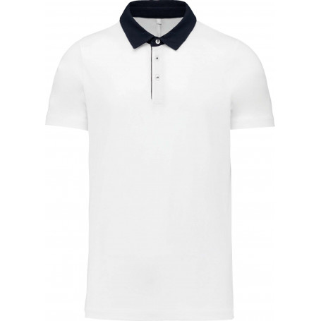 Polo jersey bicolore homme