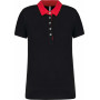 Polo jersey bicolore femme