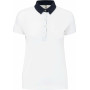 Polo jersey bicolore femme