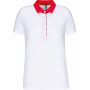 Polo jersey bicolore femme