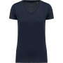 T-shirt Supima col V manches courtes femme