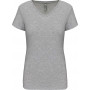 T-shirt col v manches courtes femme