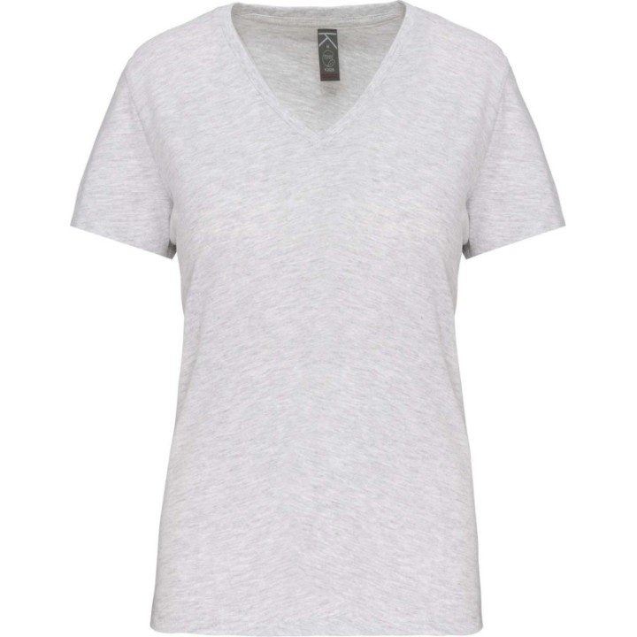 T-shirt bio col v femme