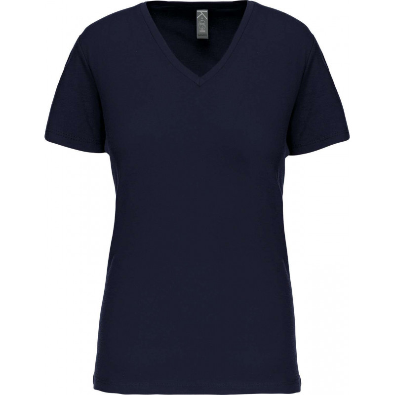 T-shirt bio col v femme