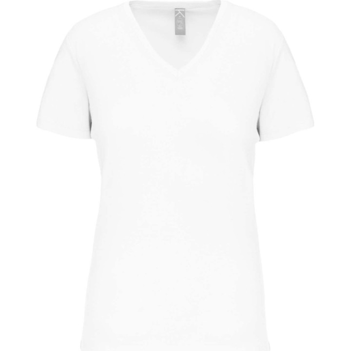 T-shirt bio col v femme