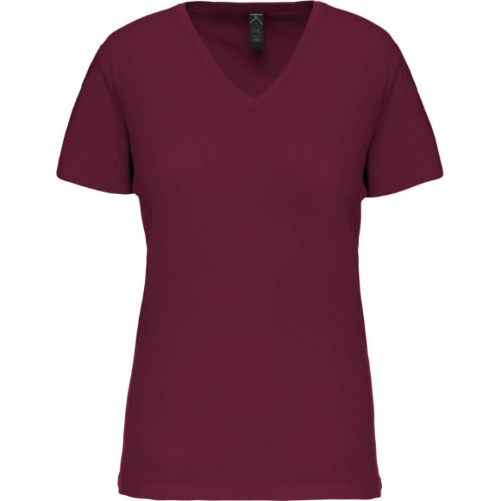 T-shirt bio col v femme