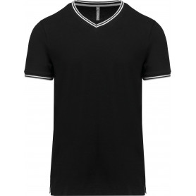 T-shirt maille piquée col V homme