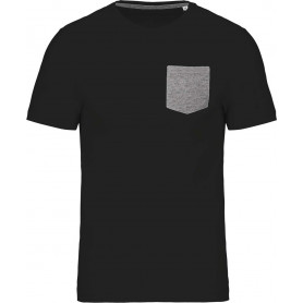 T-shirt coton bio avec poche (2)