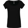 T-shirt col bateau manches courtes femme