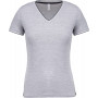 T-shirt maille piquée col V femme