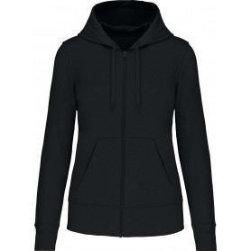 Sweat-shirt zippé à capuche pour femme avec tissu écoresponsable