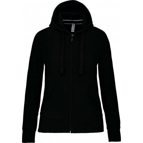 Sweat-shirt zippé capuche femme