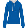 Sweat-shirt capuche contrastée femme