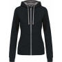 Sweat-shirt zippé capuche femme