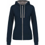 Sweat-shirt zippé capuche femme