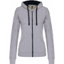 Sweat-shirt zippé capuche femme