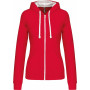 Sweat-shirt zippé capuche femme