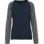 Sweat-shirt BIO bicolore col rond manches raglan femme