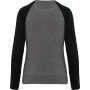 Sweat-shirt BIO bicolore col rond manches raglan femme