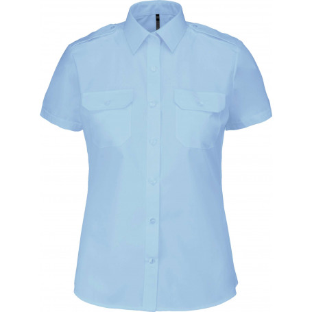 Chemise pilote manches courtes femme