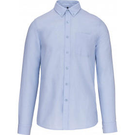 Chemise oxford lavée manches longues homme