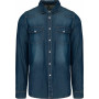 Chemise denim manches longues homme