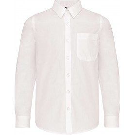 Chemise popeline manches longues enfant Kariban