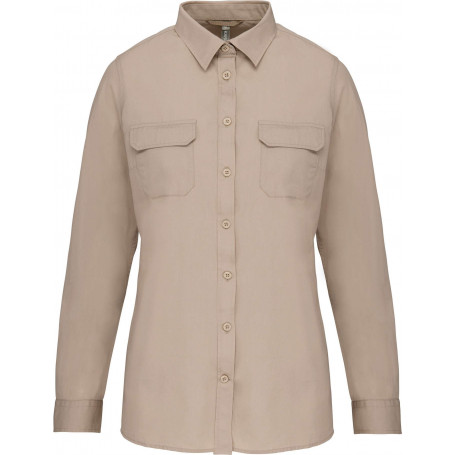 Chemise safari manches longues femme