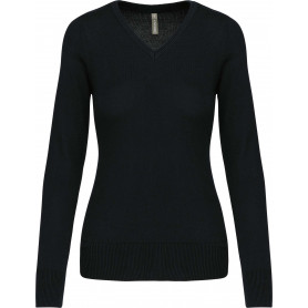 Pull femme col v