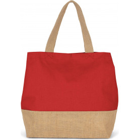 Sac shopping en toiles de coton et jute