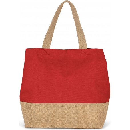 Sac shopping en toiles de coton et jute