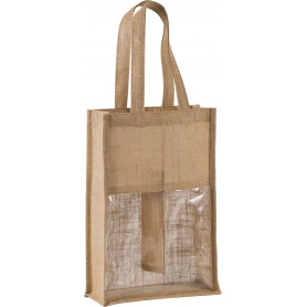 KI0268 - Sac porte bouteilles en jute KIMOOD