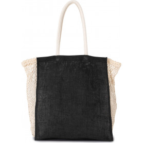 Sac shopping avec soufflet en filet