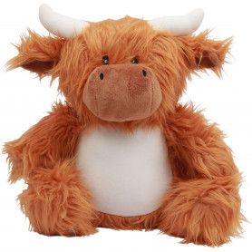 Peluche zippée vache