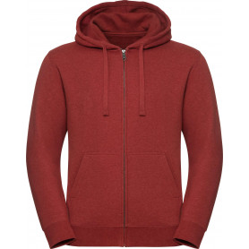 Sweat-shirt zippé capuche Authentic chiné