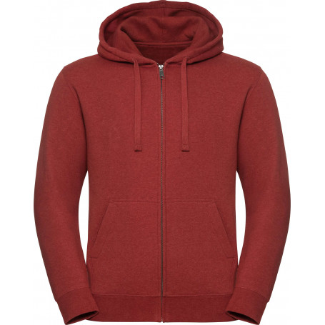 Sweat-shirt zippé capuche Authentic chiné