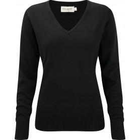 Pullover femme col v