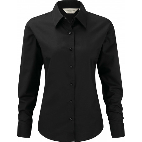 Chemise oxford femme en polyester et coton