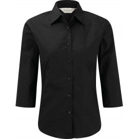 Chemise femme ajustée manches trois quart