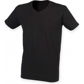Tshirt homme extensible col V Skinni Fit